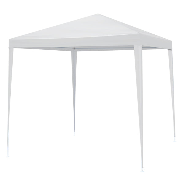 6.5'x6.5' Outdoor Party Tent, Waterproof Canopy with 4 Removable Sidewalls, 2 Doors & 2 Clear Windows, Portable Gazebo for Wedding, Backyard BBQ, White